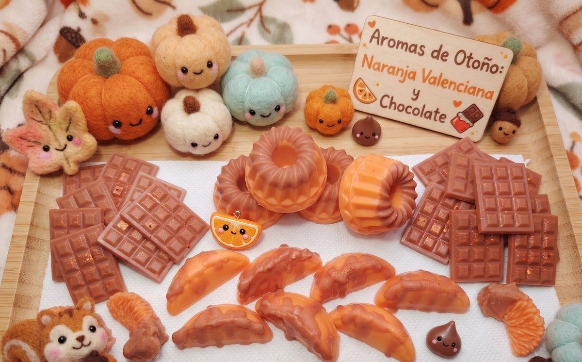 🍊🍫 Wax Melts "Capricho de Otoño" - Naranja Valenciana y Chocolate 🍂