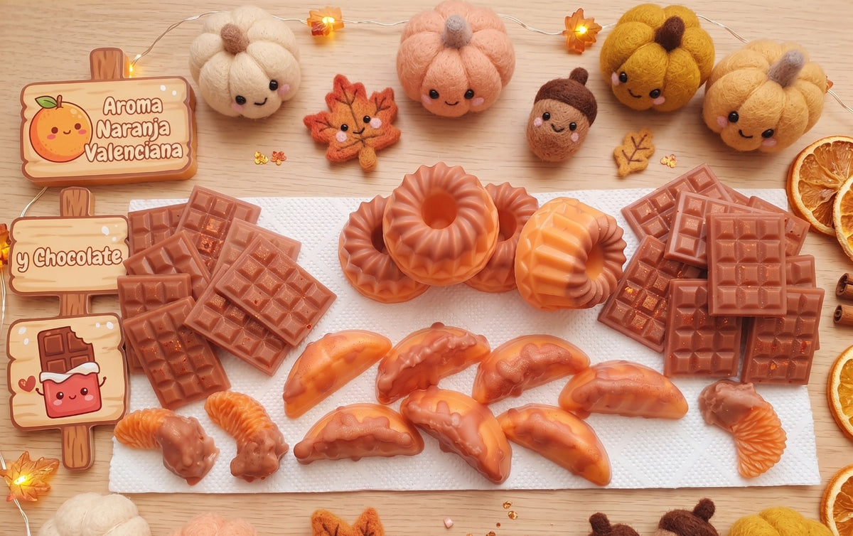 🍊🍫 Wax Melts "Capricho de Otoño" - Naranja Valenciana y Chocolate 🍂