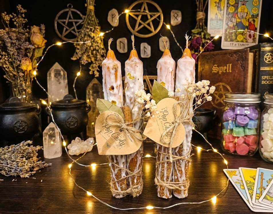 🍯✨ Velas Rituales de Miel y Hierbas Sagradas: El Despertar de la Abundancia ✨🍯