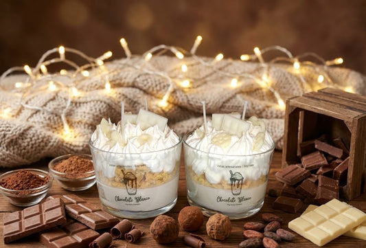 Vela Postre "White Chocolate Cream & Crumble" 🤍🍫