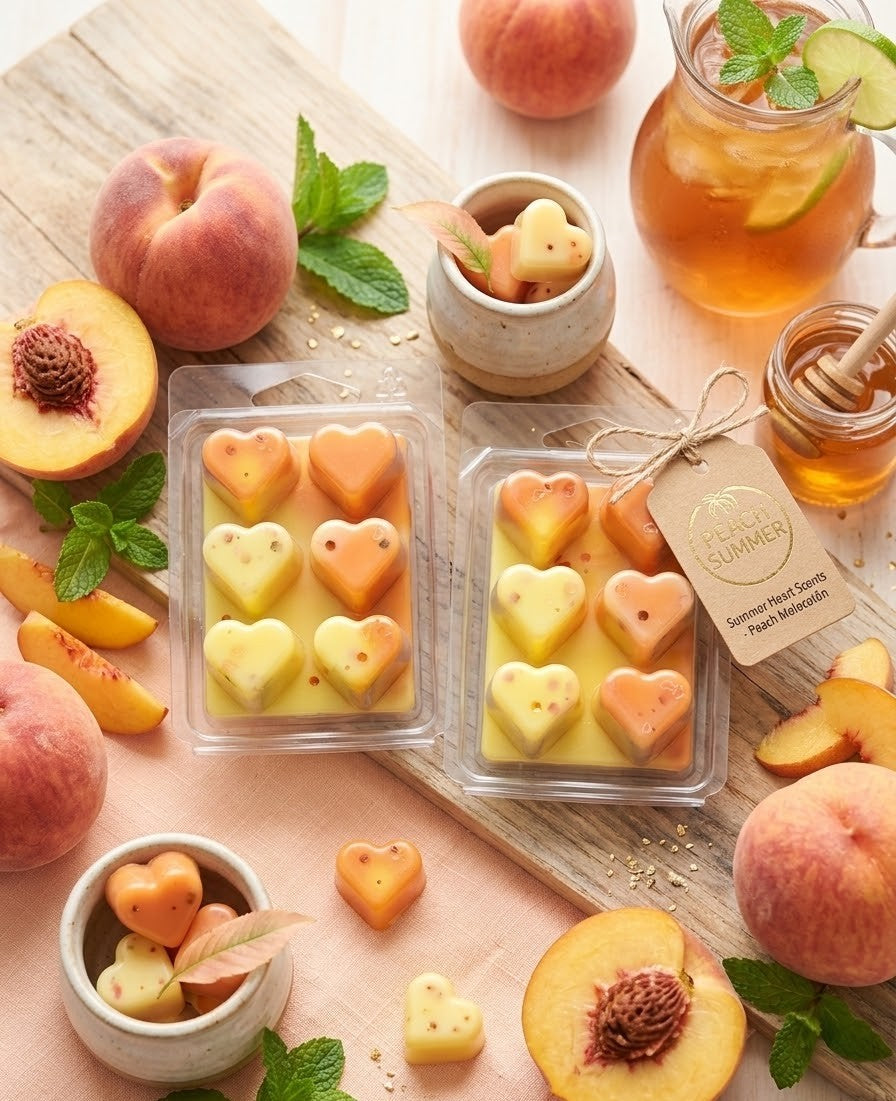 🍑 ☀️Summer Romance melts - Corazones de dulce Melocotón Jugoso ✨☀️