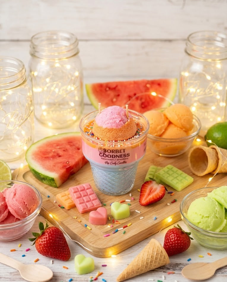 🍉 Sorbet Goodness: El Sabor del Verano en una Vela 🍓