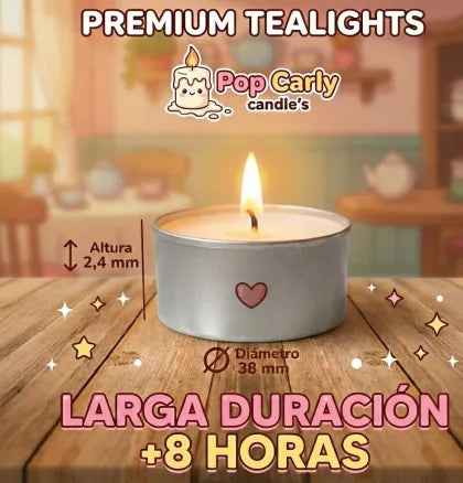Pack de 12 velitas de te XXL "Tealights 🌼