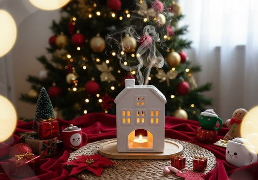 🏡 Aquecedor de velas e pastilhas de cera da Casinha da Avó Noel ✨🌲!