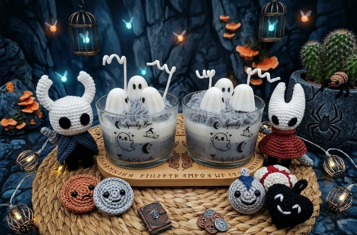 Vela artesanal " Hollow Spooky Boo Knight" 👻