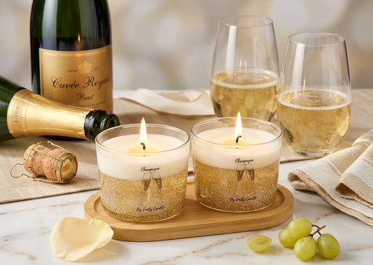 🥂✨ Brindis elegante - Vela artesanal de "Champagne"!🥂✨