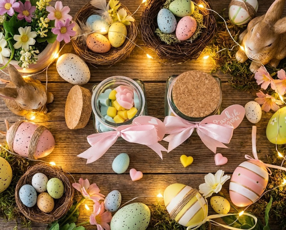 🐰🍭 Easter Candy Jar: Vainilla & Strawberries - Dulce Pascua 🐰🍭