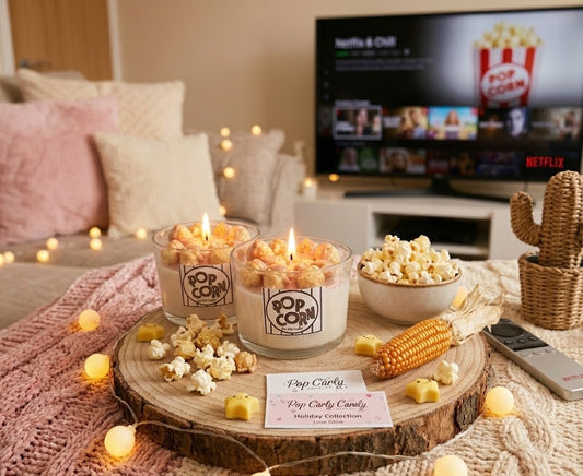 Vela Artesanal de Palomitas dulces "Netflix&Pop" 🍿