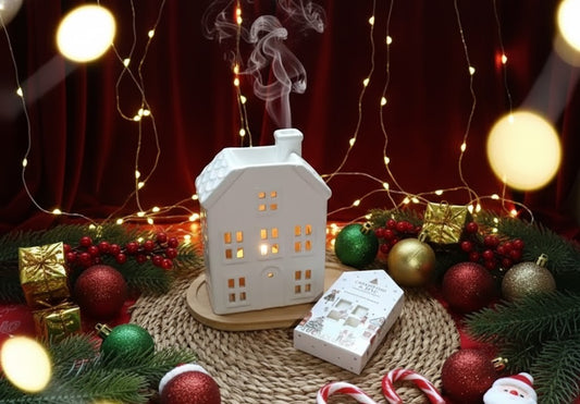 🏡 Aquecedor de velas e pastilhas de cera da Casinha da Avó Noel ✨🌲!