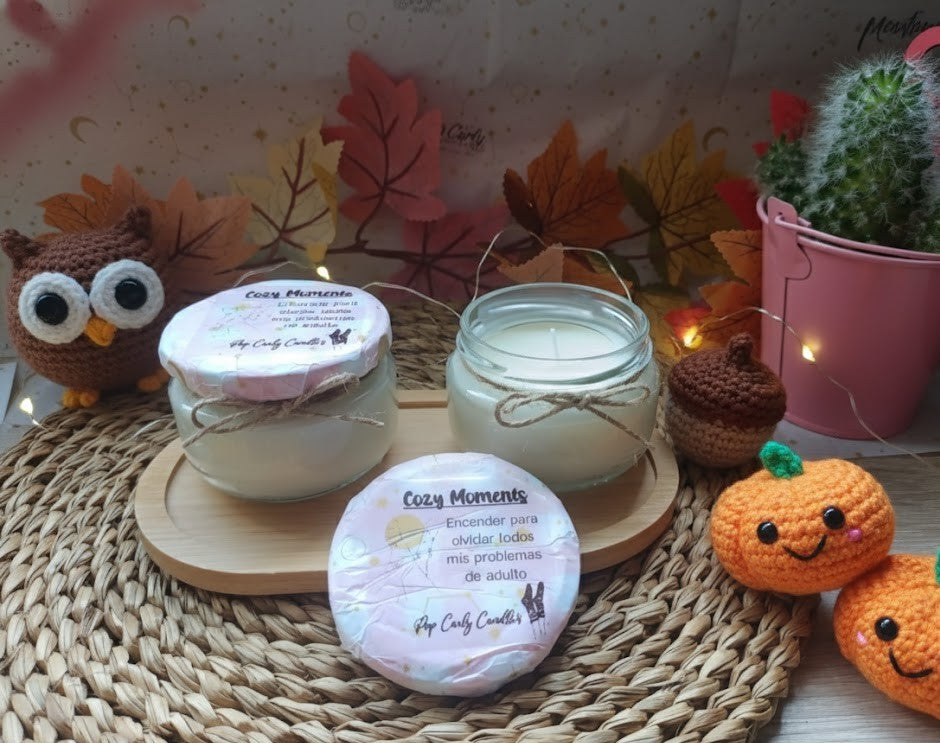 Vela artesanal "Cozy moments" 🐻