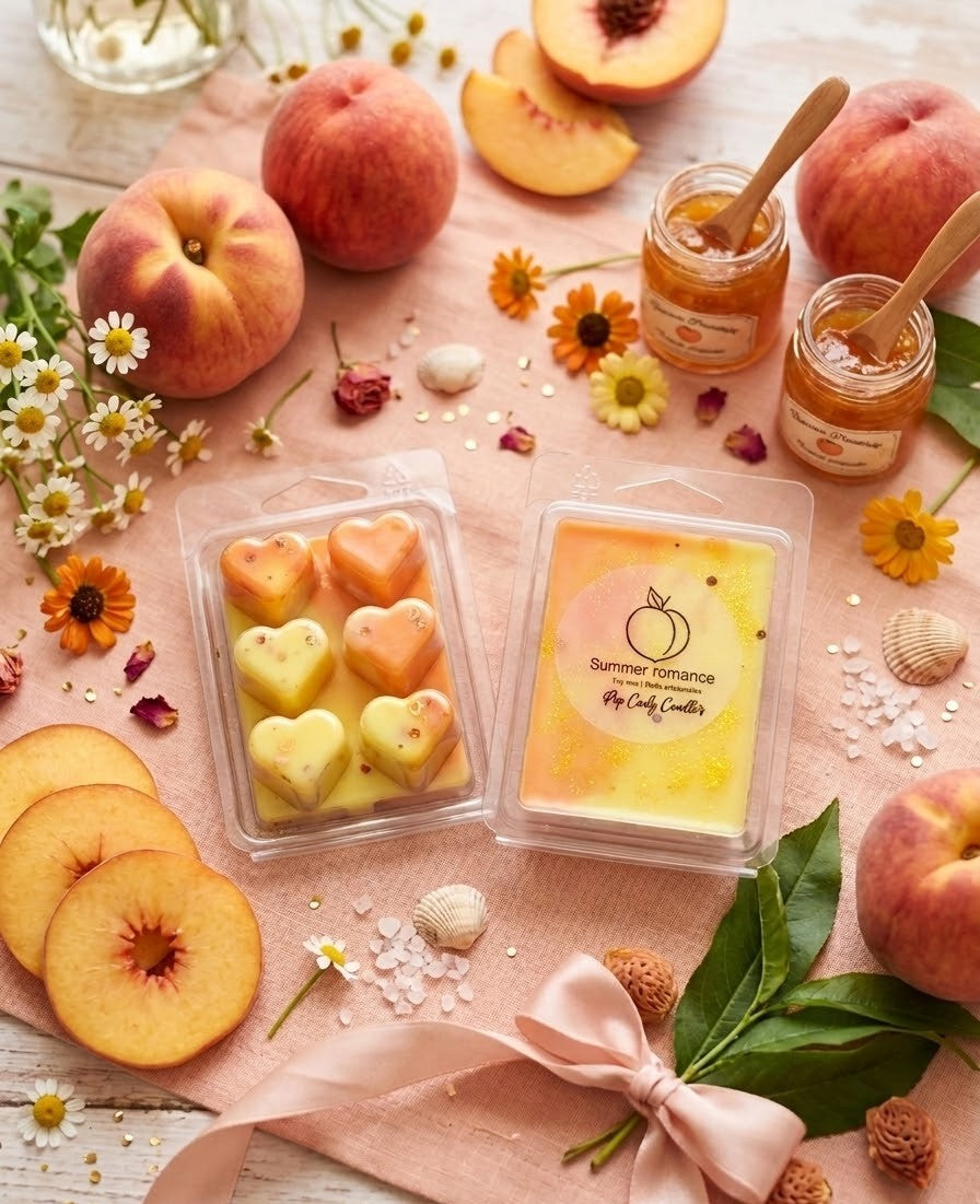 🍑 ☀️Summer Romance melts - Corazones de dulce Melocotón Jugoso ✨☀️