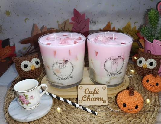 Vela Artesanal "Strawberry latte"!  🍓