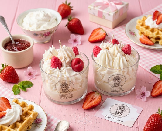 Vela Artesanal"Strawberry delight" 🍓