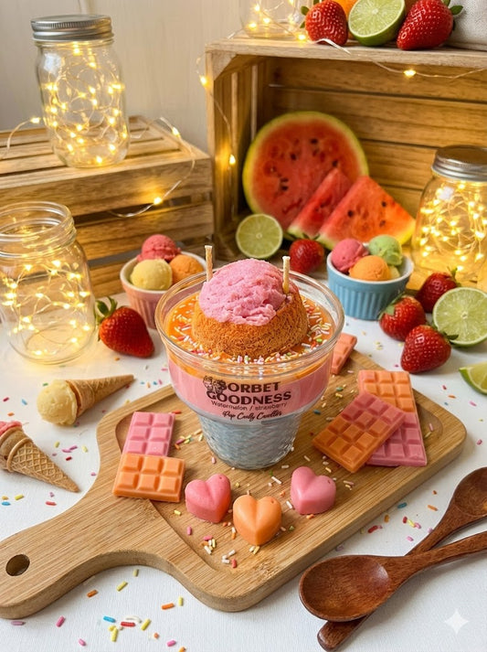 🍉 Sorbet Goodness: El Sabor del Verano en una Vela 🍓