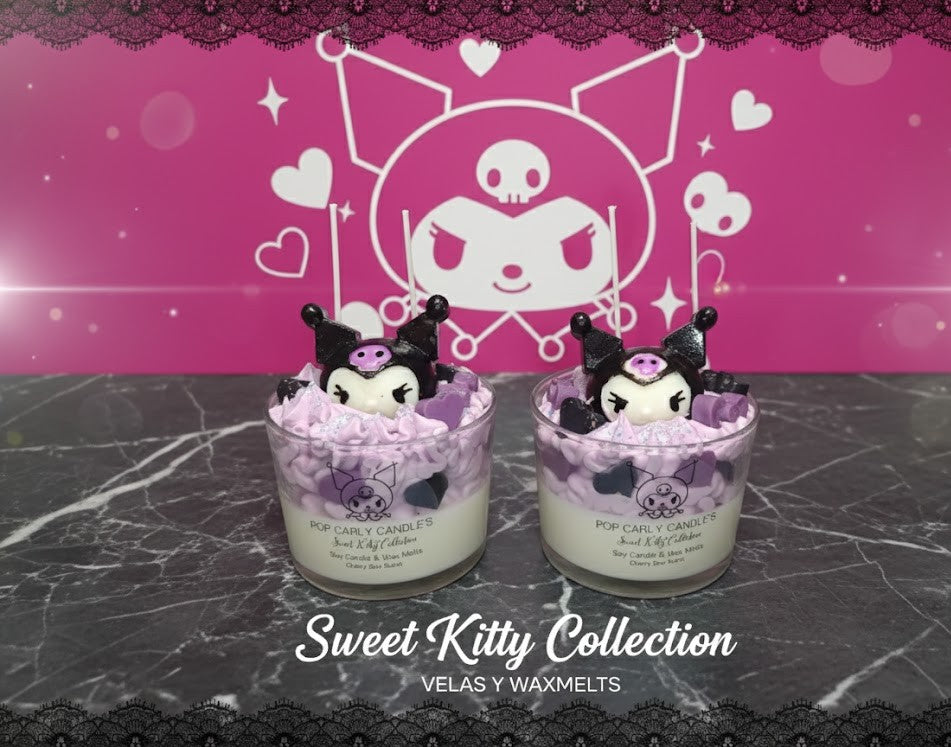 🖤 ​​​​Vela artesanal "Kuromi" 😈